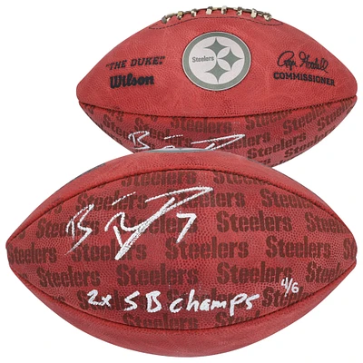 Ben Roethlisberger Pittsburgh Steelers Autographed Wilson Football with Inscription