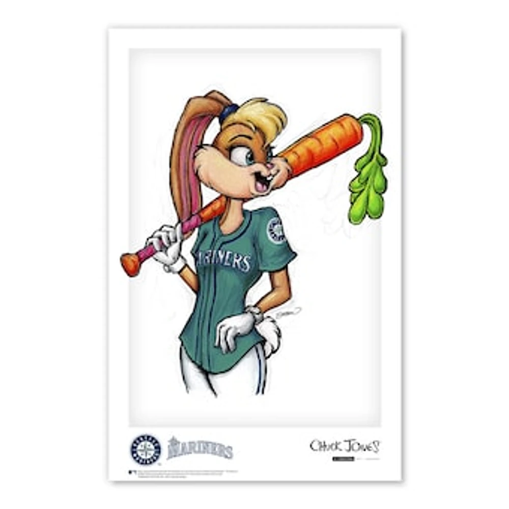 Lola Bunny Seattle Mariners 11" x 17" Looney Tunes Poster Print