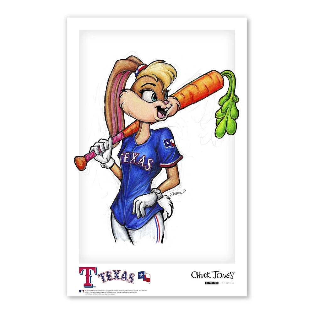 Lola Bunny Texas Rangers 11" x 17" Looney Tunes Poster Print