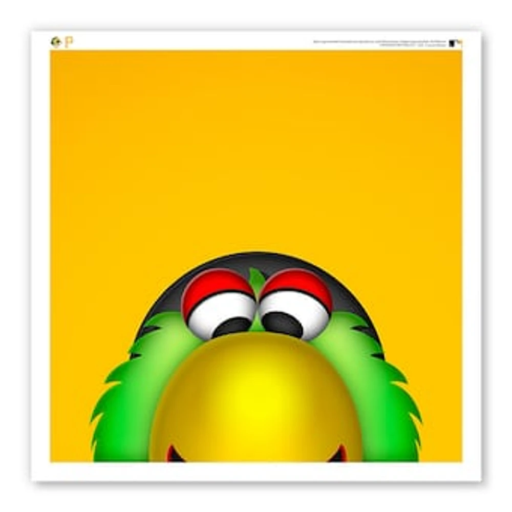 Pittsburgh Pirates 12" x 12" Pirate Parrot Poster Print