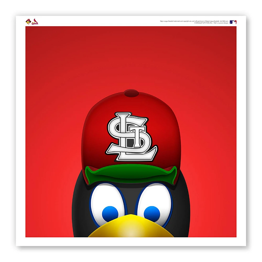 St. Louis Cardinals 12" x 12" Fredbird Poster Print