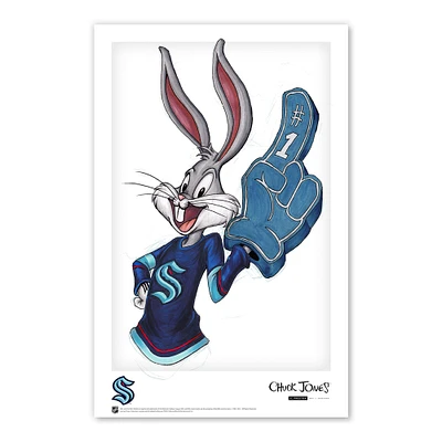 Bugs Bunny Seattle Kraken 11" x 17" Looney Tunes Poster Print