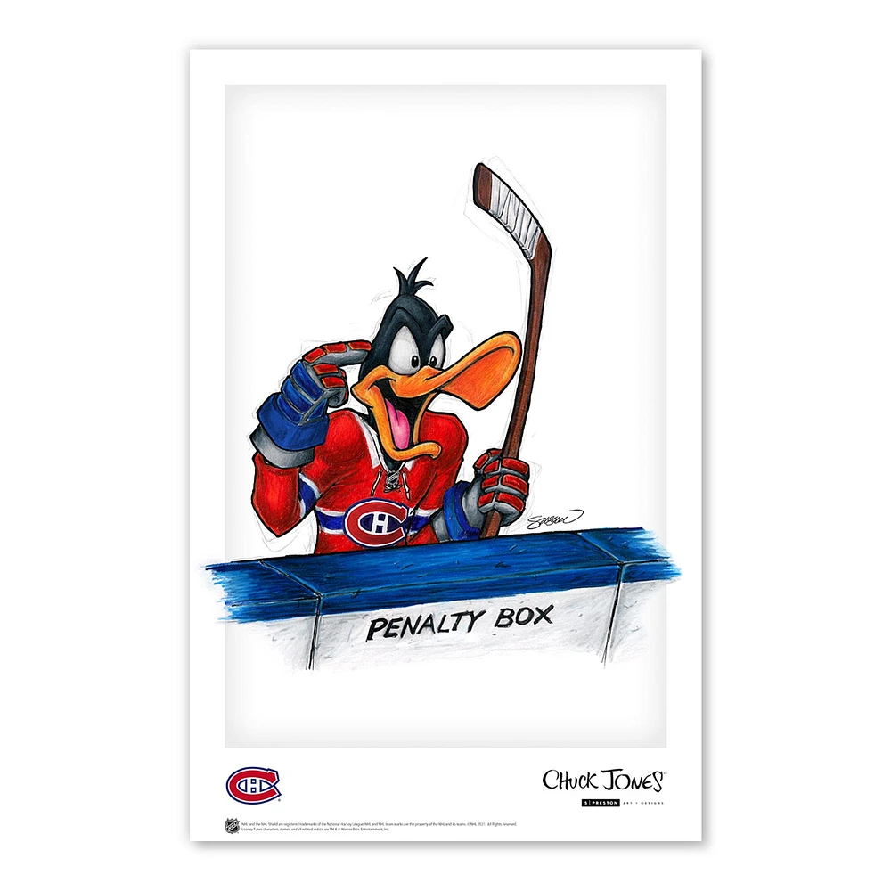 Daffy Duck Montreal Canadiens 11" x 17" Looney Tunes Poster Print