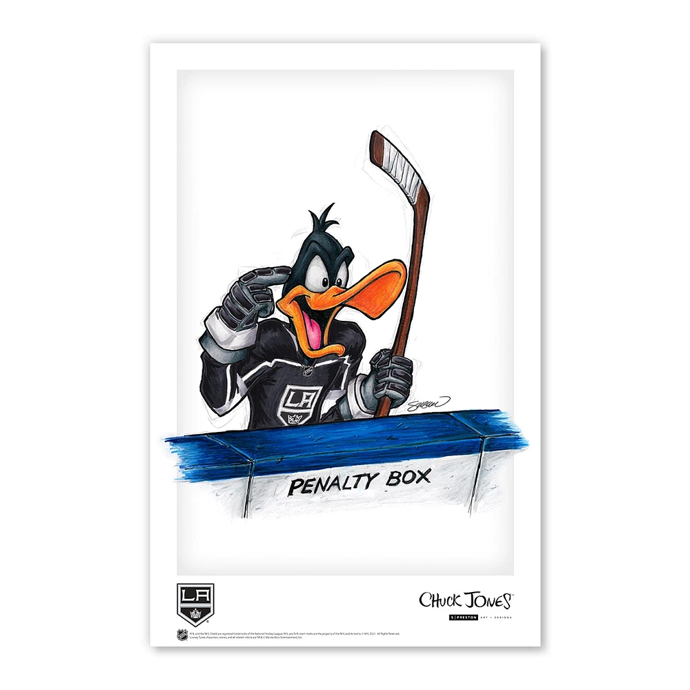 Daffy Duck Los Angeles Kings 11" x 17" Looney Tunes Poster Print