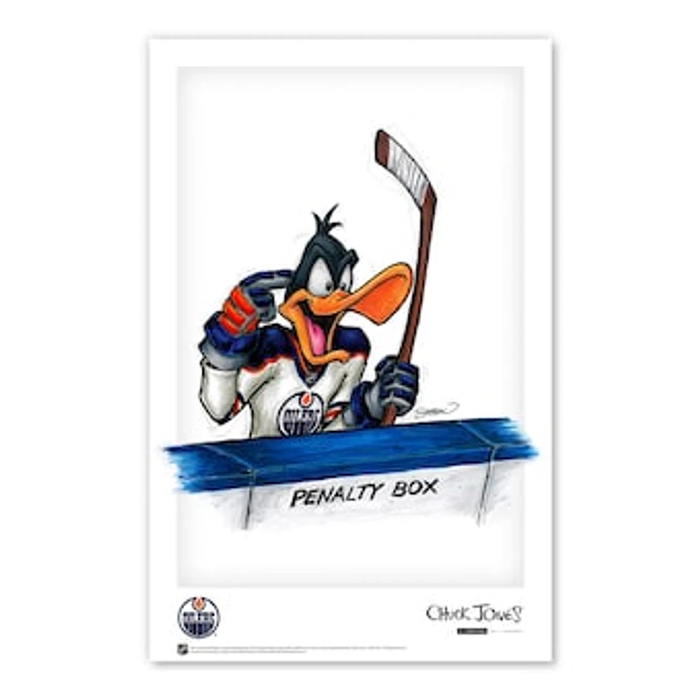 Daffy Duck Edmonton Oilers 11" x 17" Looney Tunes Poster Print