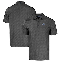 Men's Cutter & Buck Black Florida Gators Pike Eco Pebble Print Stretch Recycled Polo