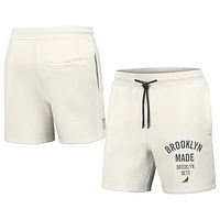 Men's NBA x Staple Cream Brooklyn Nets Heavyweight Fleece Shorts