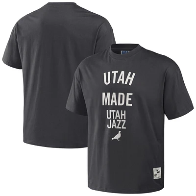 Men's NBA x Staple Anthracite Utah Jazz Heavyweight Oversized T-Shirt