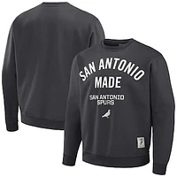 Men's NBA x Staple Anthracite San Antonio Spurs Plush Pullover Sweatshirt