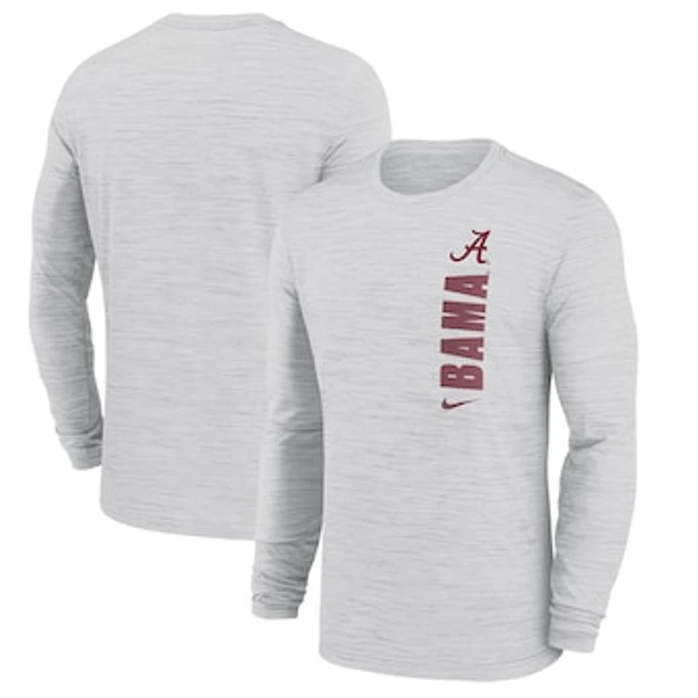 Men's Nike Alabama Crimson Tide 2024 Sideline Velocity Performance Long Sleeve T-Shirt