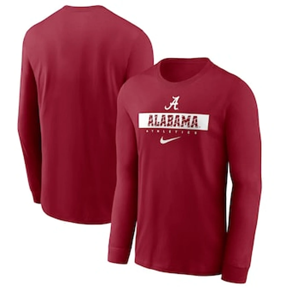 Men's Nike Crimson Alabama Tide 2024 Sideline Legend Performance Long Sleeve T-Shirt