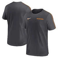 Men's Nike Anthracite Tennessee Volunteers 2024 Sideline Coach Performance Top