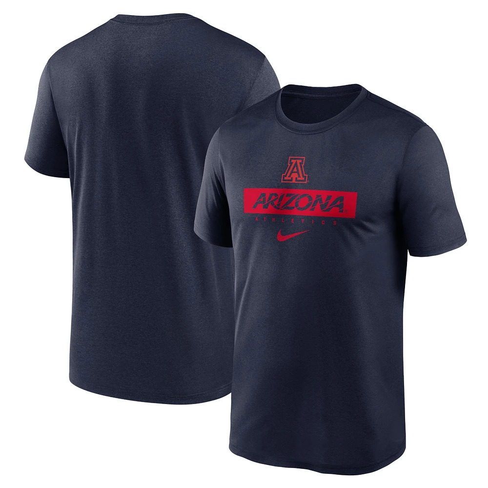 Men's Nike Navy Arizona Wildcats 2024 Sideline Legend Performance  T-Shirt