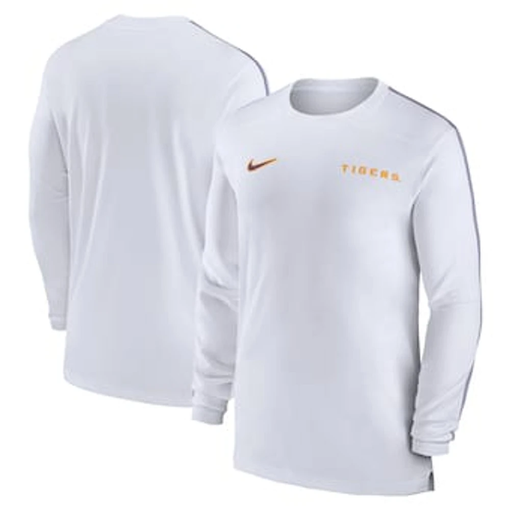 Men's Nike LSU Tigers 2024 Sideline Coach UV Performance Long Sleeve T-Shirt