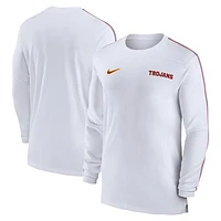 Men's Nike USC Trojans 2024 Sideline Coach UV Performance Long Sleeve T-Shirt