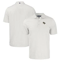 Men's Cutter & Buck White/Gray UCF Knights Pike Eco Symmetry Print Stretch Recycled Polo