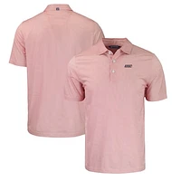 Men's Cutter & Buck Red/White UIC Flames Pike Eco Symmetry Print Stretch Recycled Polo