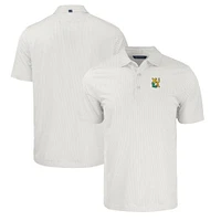 Men's Cutter & Buck White/Gray Xavier University of Louisiana Gold Rush Pike Eco Symmetry Print Stretch Recycled Polo