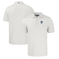 Men's Cutter & Buck White/Gray UConn Huskies Pike Eco Symmetry Print Stretch Recycled Polo