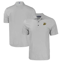 Men's Cutter & Buck Gray Baldwin Wallace Yellow Jackets Pike Eco Tonal Geo Print Stretch Recycled Polo
