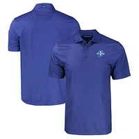 Men's Cutter & Buck Royal Indiana State Sycamores Pike Eco Tonal Geo Print Stretch Recycled Polo