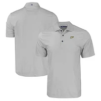 Men's Cutter & Buck Gray Purdue Boilermakers Pike Eco Tonal Geo Print Stretch Recycled Polo