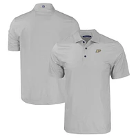 Men's Cutter & Buck Gray Purdue Boilermakers Pike Eco Tonal Geo Print Stretch Recycled Polo
