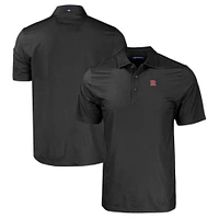 Men's Cutter & Buck Rutgers Scarlet Knights Pike Eco Tonal Geo Print Stretch Recycled Polo
