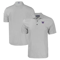 Men's Cutter & Buck Washington Huskies Pike Eco Tonal Geo Print Stretch Recycled Polo