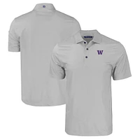 Men's Cutter & Buck Washington Huskies Pike Eco Tonal Geo Print Stretch Recycled Polo