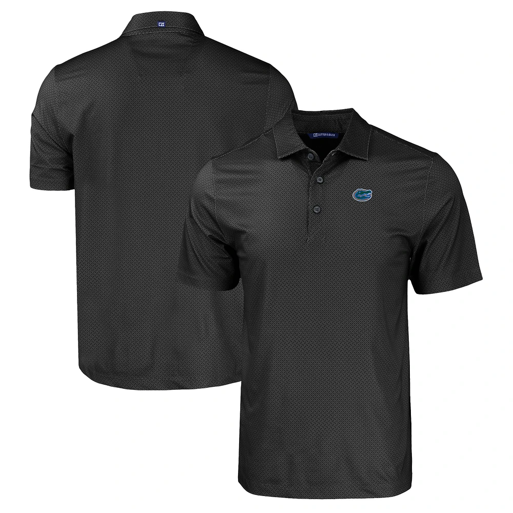 Men's Cutter & Buck Florida Gators Pike Eco Tonal Geo Print Stretch Recycled Polo