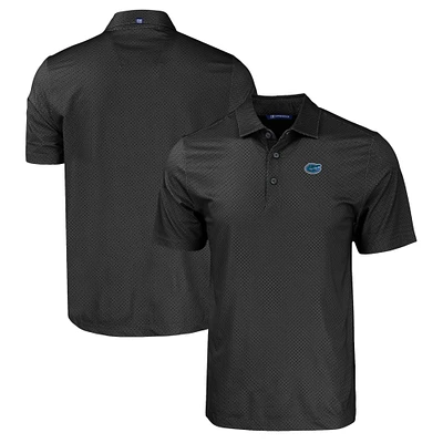 Men's Cutter & Buck Florida Gators Pike Eco Tonal Geo Print Stretch Recycled Polo