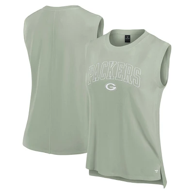 Women's Fanatics Green Green Bay Packers Studio Gym Tank Top