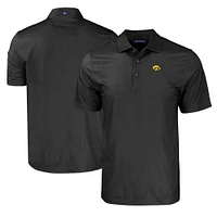 Men's Cutter & Buck Iowa Hawkeyes Pike Eco Tonal Geo Print Stretch Recycled Polo