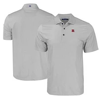 Men's Cutter & Buck Rutgers Scarlet Knights Pike Eco Tonal Geo Print Stretch Recycled Polo