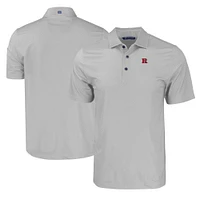 Men's Cutter & Buck Rutgers Scarlet Knights Pike Eco Tonal Geo Print Stretch Recycled Polo