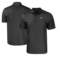 Men's Cutter & Buck Black San Diego State Aztecs Pike Eco Tonal Geo Print Stretch Recycled Polo