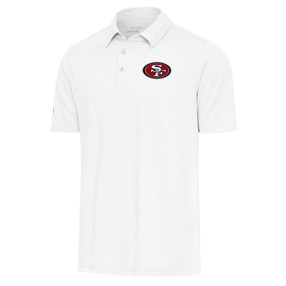 Men's Antigua White San Francisco 49ers Par Polo