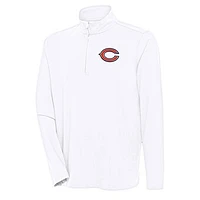 Men's Antigua  White Chicago Bears Hunk Quarter-Zip Pullover Top