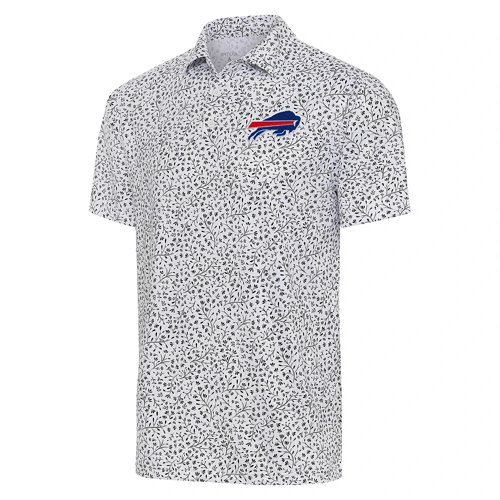 Men's Antigua White/Black Buffalo Bills Motion Polo