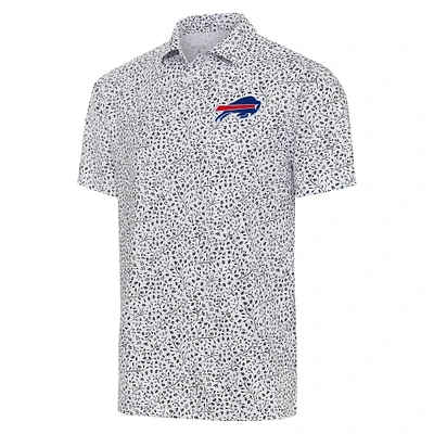Men's Antigua  White/Black Buffalo Bills Motion Polo