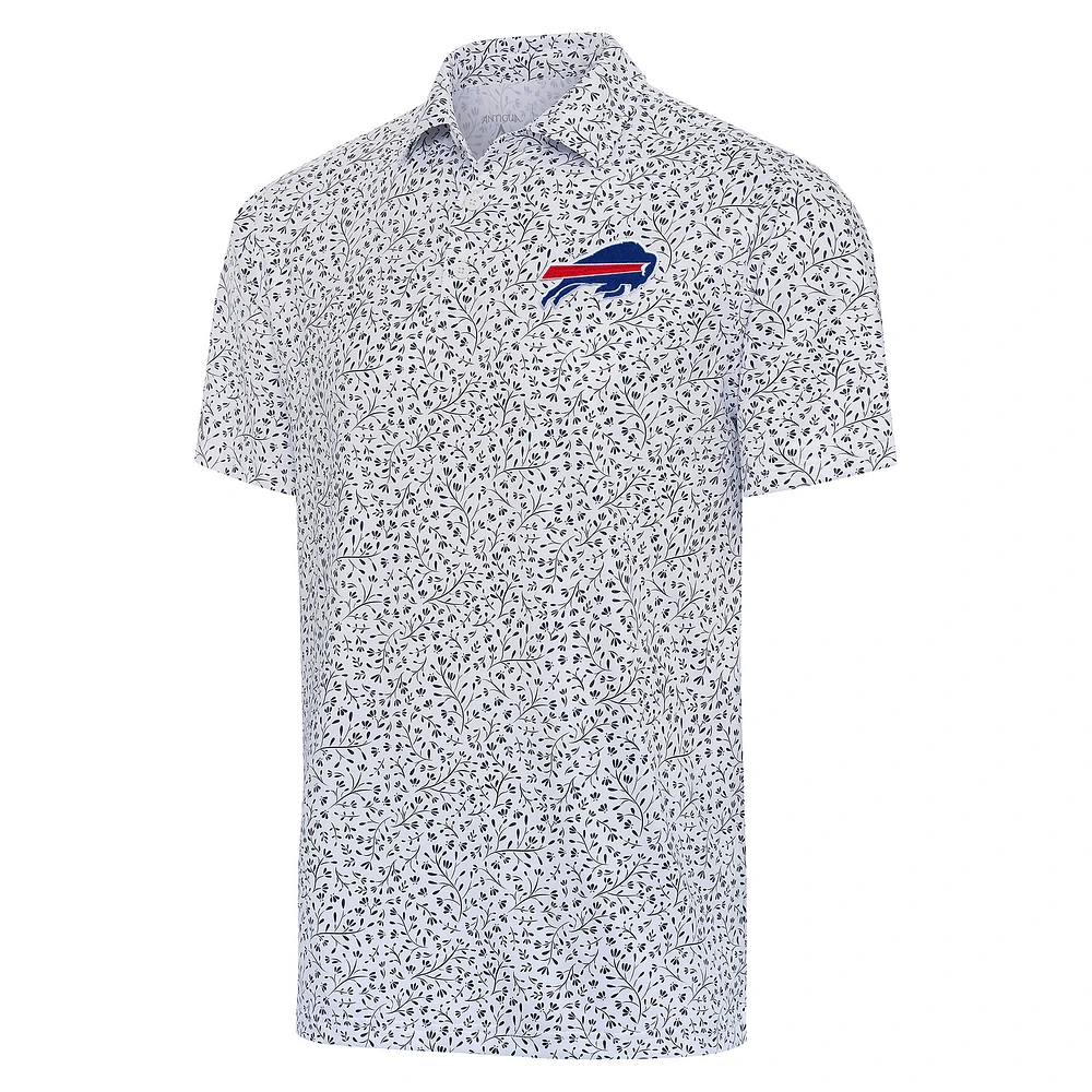 Men's Antigua White/Navy Buffalo Bills Motion Polo