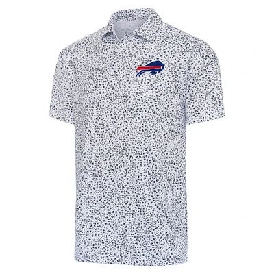 Men's Antigua  White/Navy Buffalo Bills Motion Polo