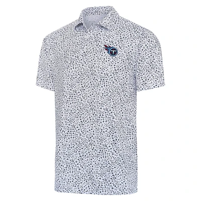 Men's Antigua  White/Navy Tennessee Titans Motion Polo