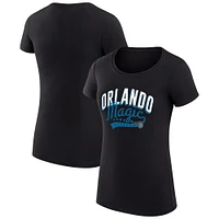 Women's G-III 4Her by Carl Banks  Black Orlando Magic Filigree Logo Fitted T-Shirt