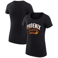 Women's G-III 4Her by Carl Banks  Black Phoenix Suns Filigree Logo Fitted T-Shirt