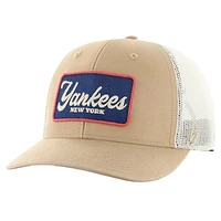 Men's '47 Khaki New York Yankees Glory Daze Trucker Adjustable Hat