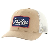 Men's '47 Khaki Philadelphia Phillies Glory Daze Trucker Adjustable Hat