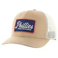 Men's '47 Khaki Philadelphia Phillies Glory Daze Trucker Adjustable Hat