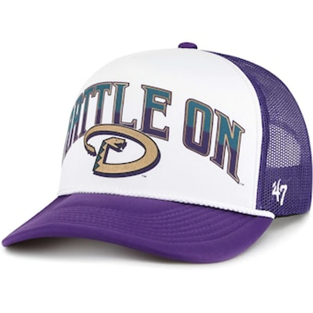 Men's '47 Purple Arizona Diamondbacks Retro Region Foam Trucker Adjustable Hat